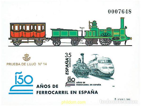 Timbres: 21853 MNH ESPA&Ntilde;A 1998 150 ANIVERSARIO DEL FERROCARRIL