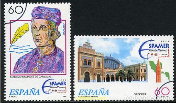 Timbres: 208511 MNH ESPA&Ntilde;A 1995 ESPAMER 96. AVIACION Y ESPACIO 96. EXPOSICIONES FILATELICAS