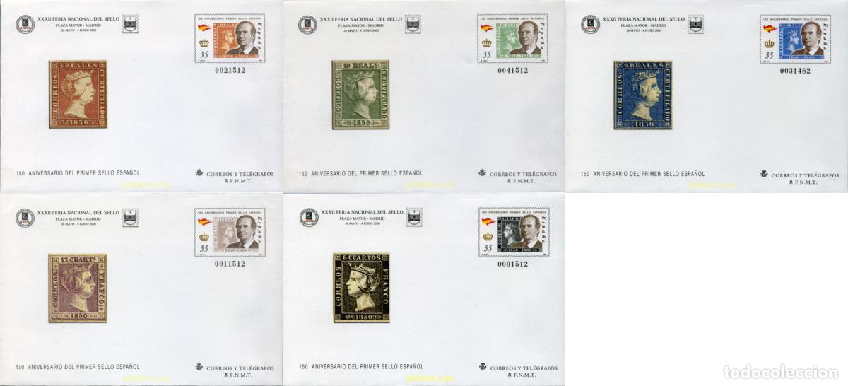 Stamps: 323525 MNH ESPA&Ntilde;A 2000 150 ANIVERSARIO DEL PRIMER SELLO ESPA&Ntilde;OL