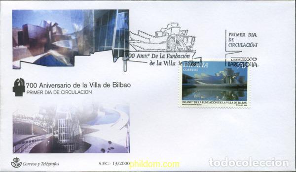 Stamps: 250318 MNH ESPA&Ntilde;A 2000 700 ANIVERSARIO DE LA FUNDACION DE LA VILLA DE BILBAO
