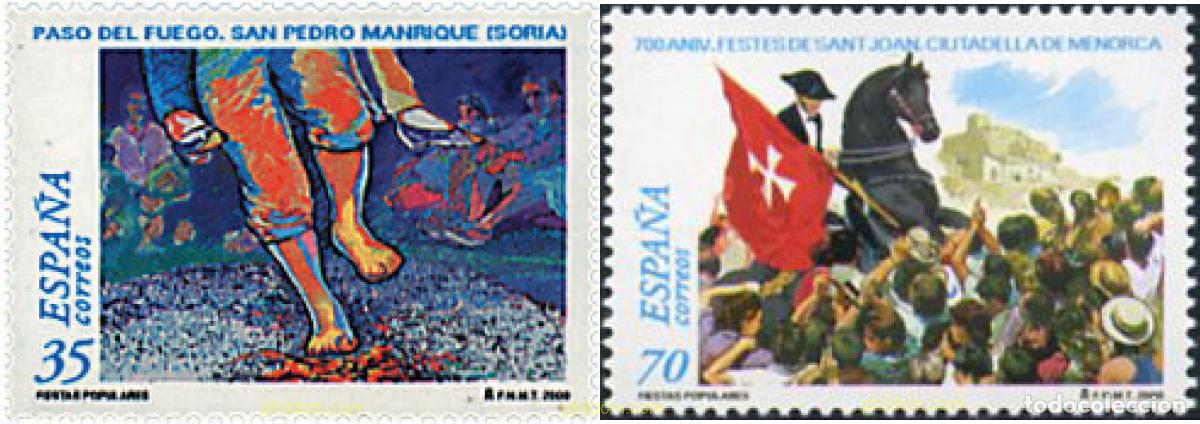 Sellos: 83133 MNH ESPA&Ntilde;A 2000 FIESTAS POPULARES