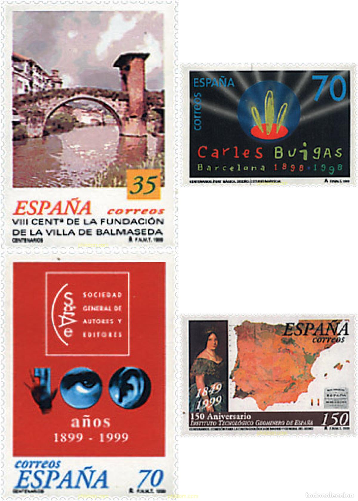 Sellos: 83156 MNH ESPA&Ntilde;A 1999 CENTENARIOS