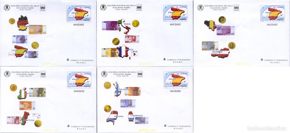 Sellos: 343511 MNH ESPA&Ntilde;A 1999 PAISES DEL EURO