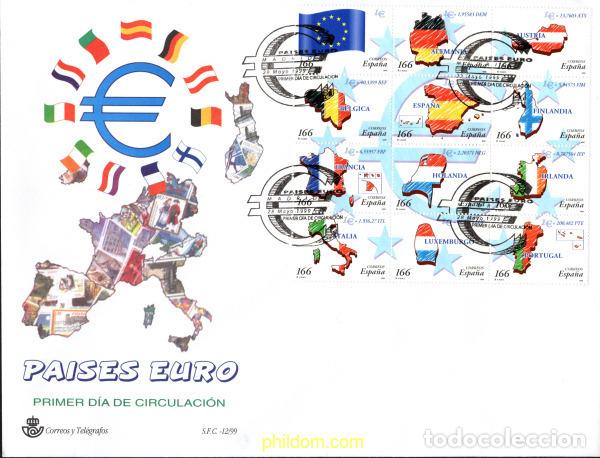 Sellos: 551285 MNH ESPA&Ntilde;A 1999 PAISES DEL EURO