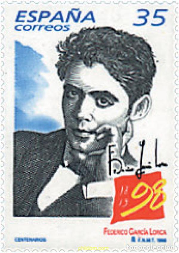 Stamps: 85659 MNH ESPA&Ntilde;A 1998 CENTENARIO DEL NACIMIENTO DE FEDERICO GARCIA LORCA