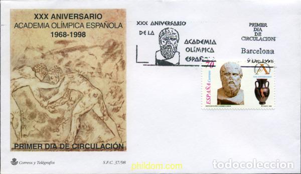 Sellos: 250258 MNH ESPA&Ntilde;A 1998 30 ANIVERSARIO DE LA ACADEMIA OLIMPICA ESPA&Ntilde;OLA