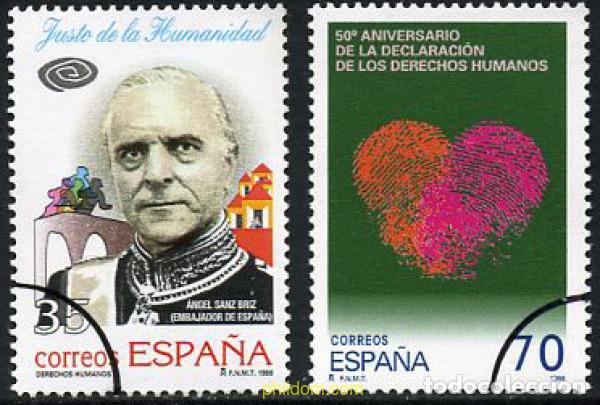 Sellos: 7206 MNH ESPA&Ntilde;A 1998 DERECHOS DEL HOMBRE