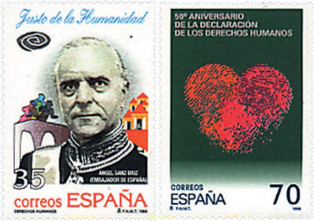 Sellos: 83211 MNH ESPA&Ntilde;A 1998 DERECHOS DEL HOMBRE