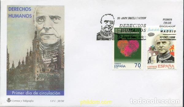 Sellos: 258400 MNH ESPA&Ntilde;A 1998 DERECHOS DEL HOMBRE