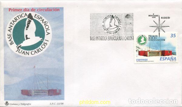 Timbres: 250263 MNH ESPA&Ntilde;A 1998 10 ANIVERSARIO DE LA BASE ANTARTICA JUAN CARLOS I