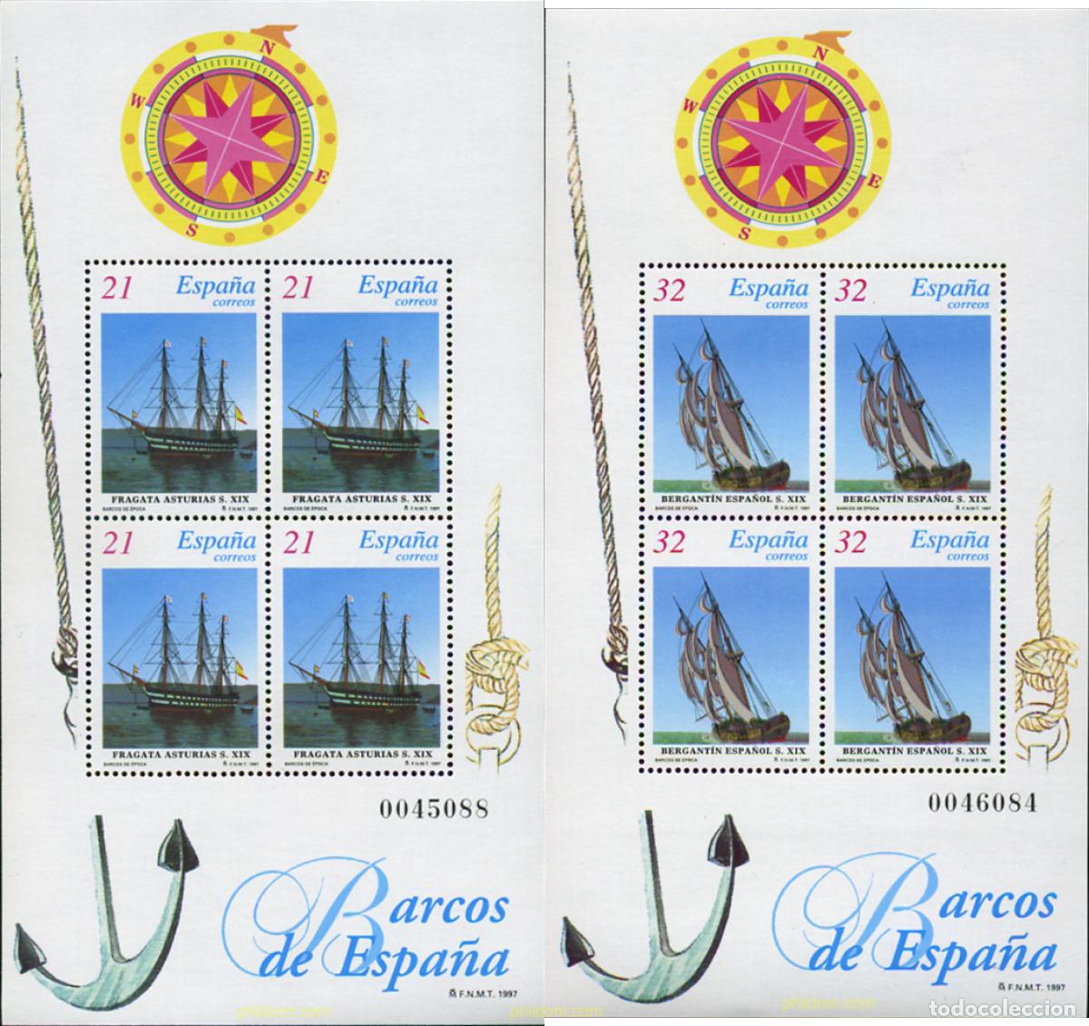 Timbres: 86004 MNH ESPA&Ntilde;A 1997 NAVES ESPA&Ntilde;OLAS DE EPOCA