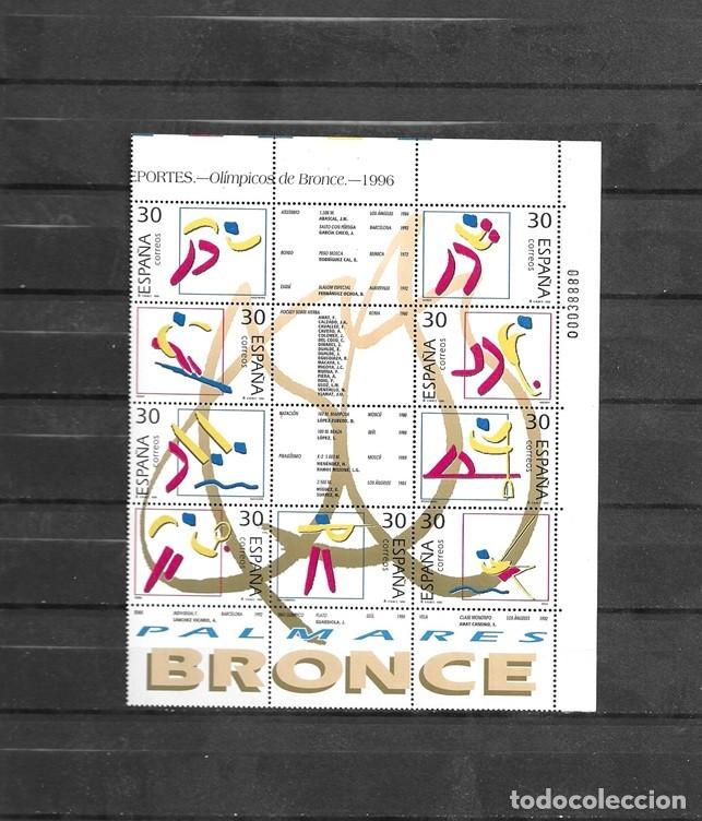 Francobolli: Espa&ntilde;a, 1996, Medallas ol&iacute;mpicas de bronce, en bloque, MNH**