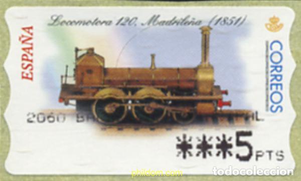 Sellos: 83090 MNH ESPA&Ntilde;A 2001 LOCOMOTORA DE VAPOR