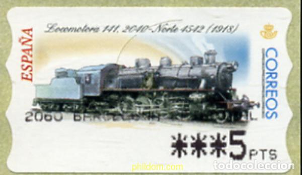 Sellos: 83091 MNH ESPA&Ntilde;A 2001 LOCOMOTORA DE VAPOR