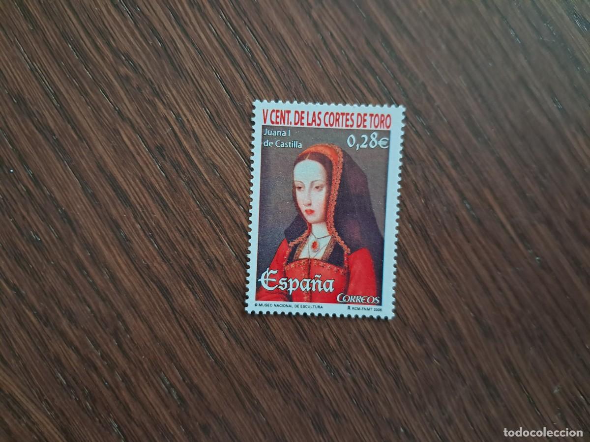 Sellos: Sello nuevo. V Cent&ordm; de Las Cortes de Toro. Juana I de Castilla.3 de Noviembre de 2005. EDIFIL 4198