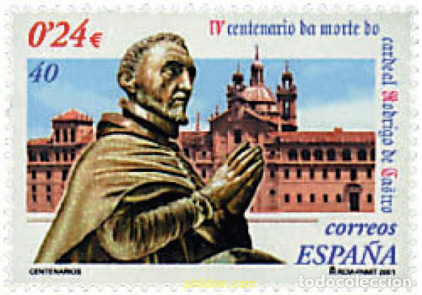 Selos: 83073 MNH ESPA&Ntilde;A 2001 4 CENTENARIO DE LA MUERTE DEL CARDENAL RODRIGO DE CASTRO