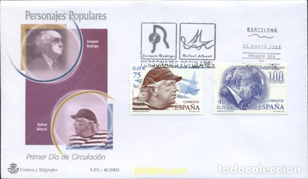 Sellos: 250278 MNH ESPA&Ntilde;A 2001 PERSONAJES POPULARES