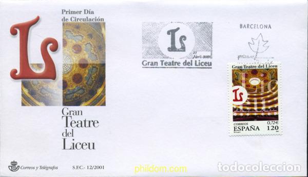 Sellos: 250425 MNH ESPA&Ntilde;A 2001 GRAN TEATRE DEL LICEU