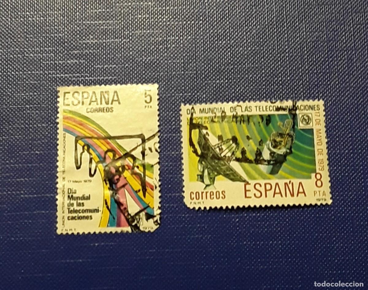 Sellos: Espa&ntilde;a 1979, D&iacute;a mundial de las telecomunicaciones Edifil 2522 / 2523 serie completa