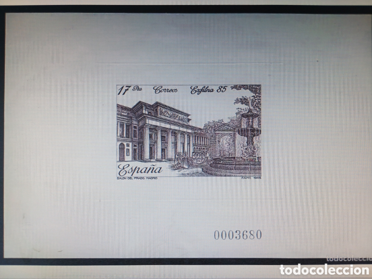 Francobolli: SELLOS ESPA&Ntilde;A MNH 1985 PRUEBA DE LUJO NUM. 8 EXFILNA MADRID