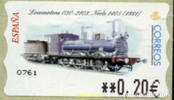 Sellos: 83093 MNH ESPA&Ntilde;A 2001 LOCOMOTORA DE VAPOR