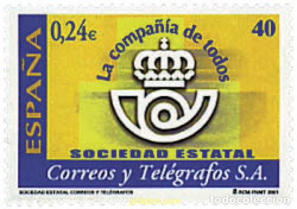 Sellos: 90527 MNH ESPA&Ntilde;A 2001 SOCIEDAD ESTATAL CORREOS Y TELEGRAFOS S.A.