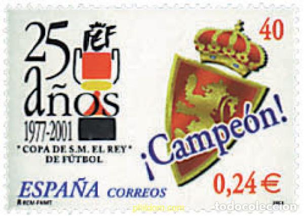 Sellos: 83078 MNH ESPA&Ntilde;A 2001 25 ANIVERSARIO DE LA COPA DEL REY DE FUTBOL