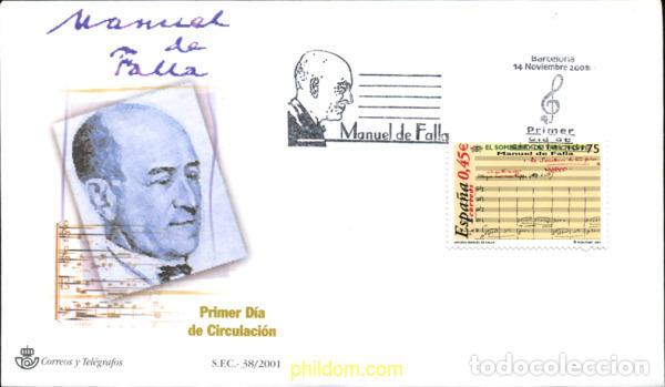 Sellos: 244663 MNH ESPA&Ntilde;A 2001 MANUEL DE FALLA