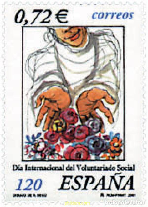 Sellos: 86828 MNH ESPA&Ntilde;A 2001 DIA INTERNACIONAL DEL VOLUNTARIADO SOCIAL