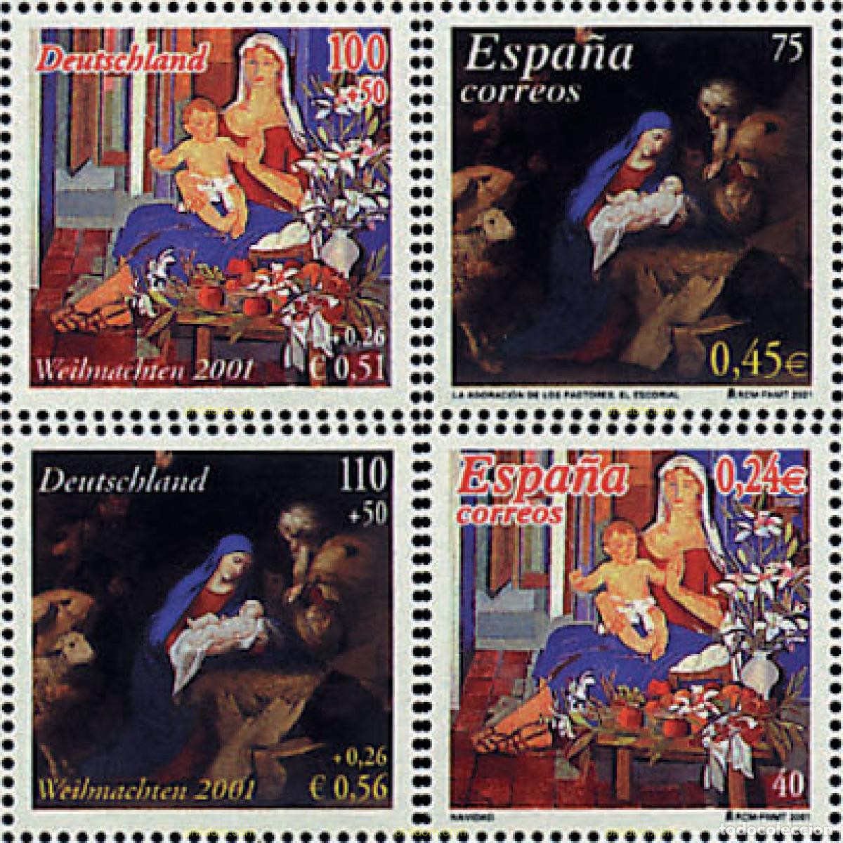 Sellos: 4055 MNH ESPA&Ntilde;A 2001 NAVIDAD