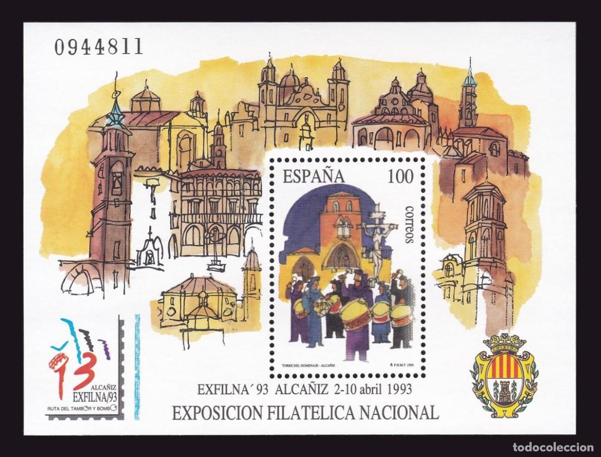 Sellos: HB Espa&ntilde;a, 1993 | ExFilNa &acute;93 (Alca&ntilde;iz) | Ed: 3249, Yv: 59, Mi: B53 MNH **