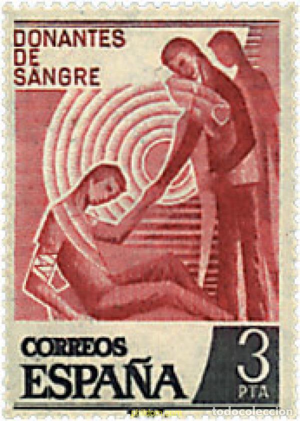 Sellos: 84980 MNH ESPA&Ntilde;A 1976 DONANTES DE SANGRE
