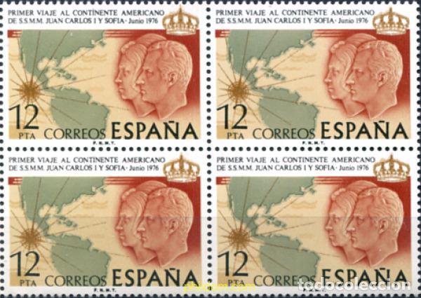 Sellos: 323834 MNH ESPA&Ntilde;A 1976 VIAJE A HISPANOAMERICA DE LOS REYES DE ESPA&Ntilde;A
