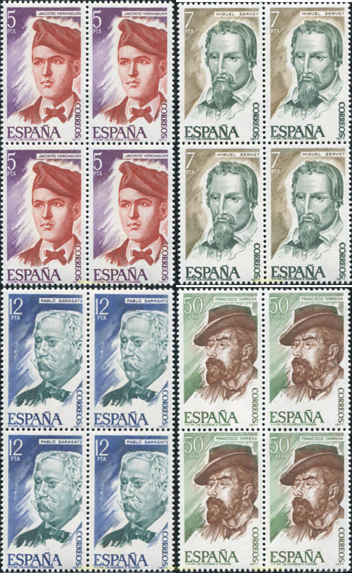 Selos: 323908 MNH ESPA&Ntilde;A 1977 PERSONAJES ESPA&Ntilde;OLES