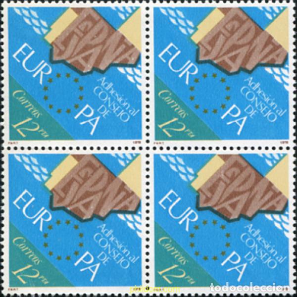 Selos: 326448 MNH ESPA&Ntilde;A 1978 ADHESION DE ESPA&Ntilde;A AL CONSEJO DE EUROPA