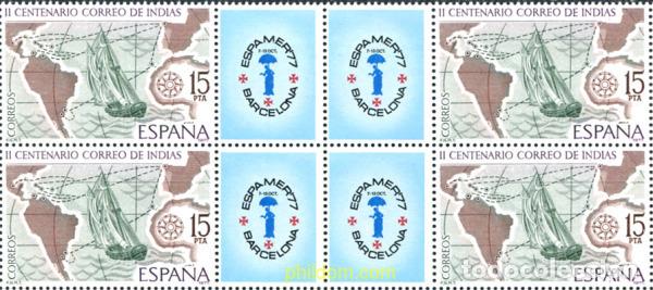 Selos: 323826 MNH ESPA&Ntilde;A 1977 CORREO DE INDIAS. ESPAMER-77