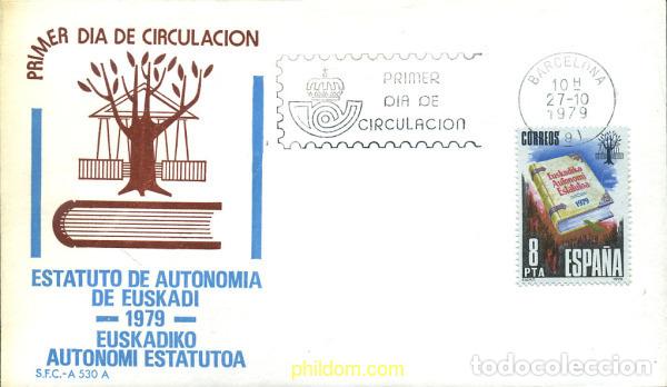Selos: 281689 MNH ESPA&Ntilde;A 1979 PROCLAMACION DEL ESTATUTO DE AUTONOMIA DEL PAIS VASCO