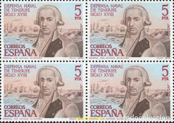 Selos: 326460 MNH ESPA&Ntilde;A 1979 DEFENSA NAVAL DE TENERIFE
