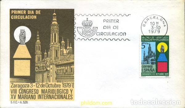 Selos: 281691 MNH ESPA&Ntilde;A 1979 8 CONGRESO MARIOL&Oacute;GICO Y 15 MARIANO INTERNACIONAL EN ZARAGOZA