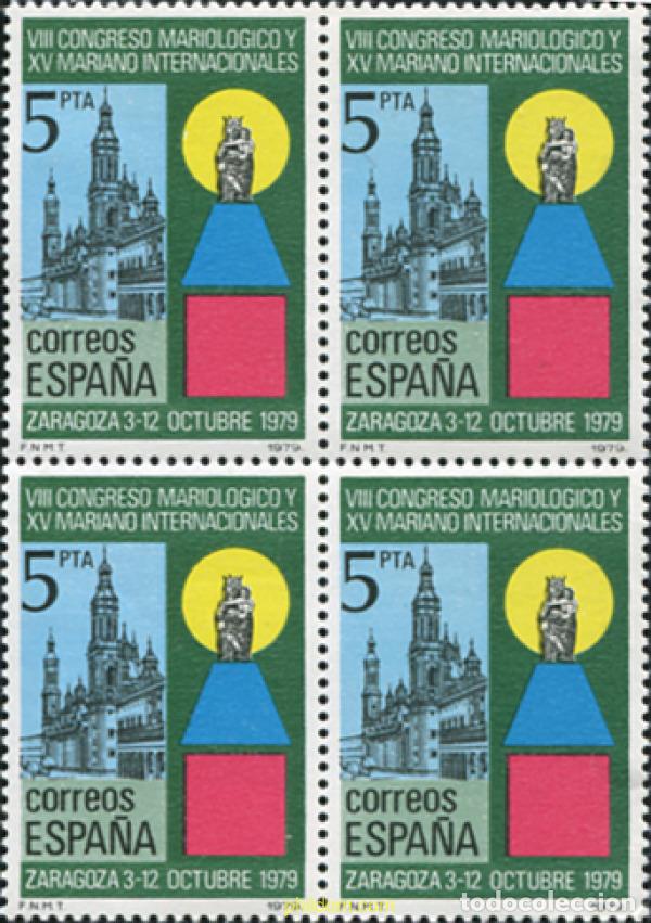 Selos: 326457 MNH ESPA&Ntilde;A 1979 8 CONGRESO MARIOL&Oacute;GICO Y 15 MARIANO INTERNACIONAL EN ZARAGOZA