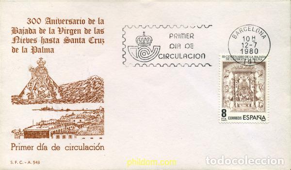 Briefmarken: 281955 MNH ESPA&Ntilde;A 1980 300 ANIVERSARIO DE LA FUNDACION DE LA BAJADA DE NUESTRA SE&Ntilde;ORA DE LAS NIEV