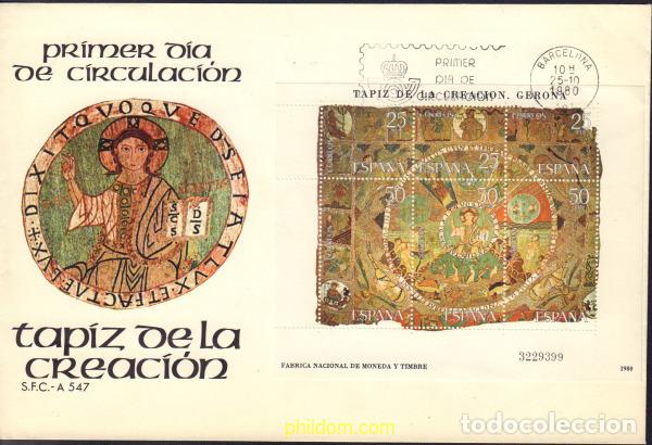 Sellos: 426618 MNH ESPA&Ntilde;A 1980 TAPIZ DE LA CREACION