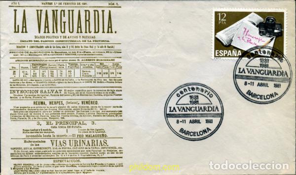 Sellos: 297831 MNH ESPA&Ntilde;A 1981 HOMENAJE A LA PRENSA