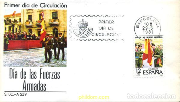 Timbres: 281675 MNH ESPA&Ntilde;A 1981 DIA DE LAS FUERZAS ARMADAS