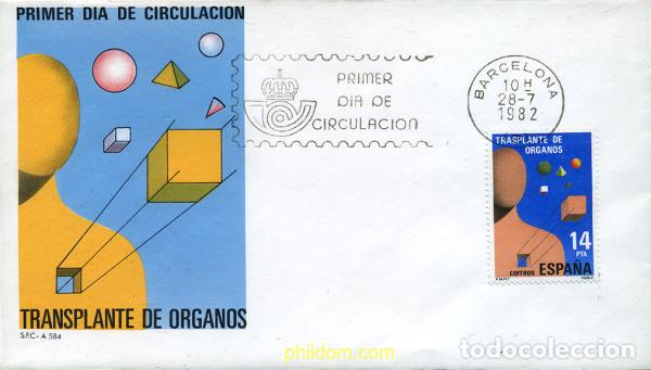 Stamps: 281969 MNH ESPA&Ntilde;A 1982 TRASPLANTE DE ORGANOS