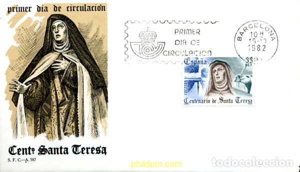 Stamps: 261396 MNH ESPA&Ntilde;A 1982 4 CENTENARIO DE LA MUERTE DE SANTA TERESA DE AVILA