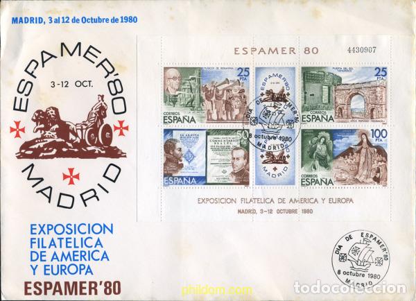 Sellos: 363138 MNH ESPA&Ntilde;A 1980 ESPAMER 80. EXPOSICION FILATELICA INTERNACIONAL