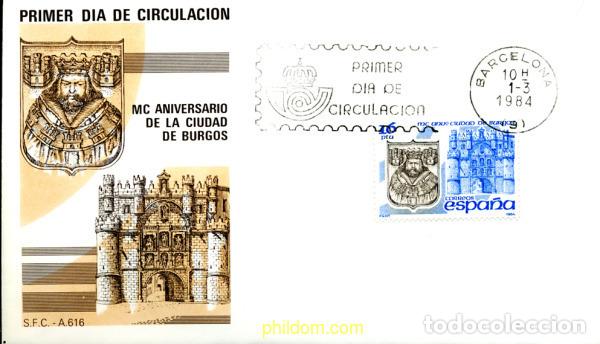 Sellos: 261336 MNH ESPA&Ntilde;A 1984 1100 ANIVERSARIO DE LA CIUDAD DE BURGOS