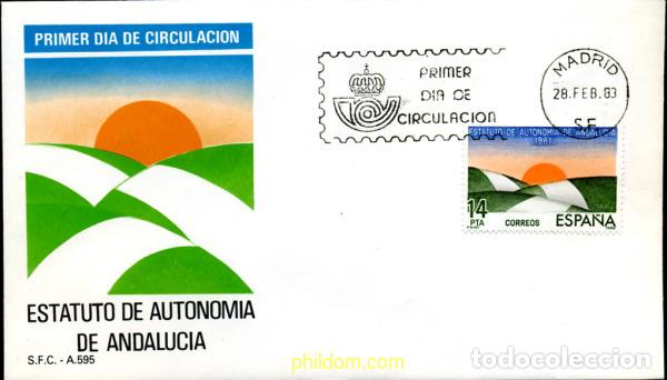 Timbres: 244691 MNH ESPA&Ntilde;A 1983 ESTATUTOS DE AUTONOMIA-ANDALUCIA Y CANTABRIA