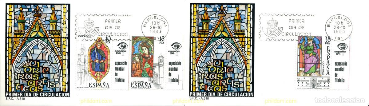 Selos: 261374 MNH ESPA&Ntilde;A 1983 VIDRIERAS ARTISTICAS